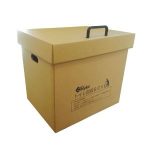 トイレ回収BOX/使用済み排便袋専用回収ボックス 組立時：約幅480mm 日本製 組立式 『マイレット』 〔災害対策〕