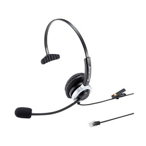 サンワサプライ 電話用ヘッドセット(片耳タイプ) MM-HSRJ02 1個