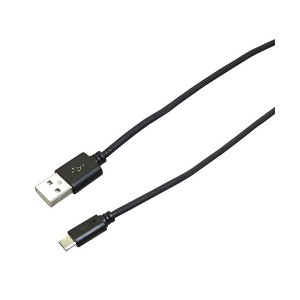 〔5個セット〕wantobe microUSBケーブル 1m ブラック WMC100KX5