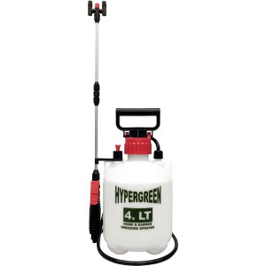 蓄圧式 噴霧器/散布機 ハイパー 4L (2頭口) 延長パイプ付 〔ガーデニング用品 園芸用品 家庭菜園 農作業 農業〕