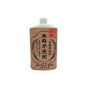 (まとめ) ロケット石鹸 米ぬか食器用洗剤 詰替用 800ml 〔×12セット〕