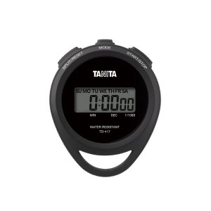 (まとめ）タニタ ストップウオッチ TD-417-BK〔×5セット〕