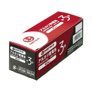 （まとめ） スマートバリュー アルカリ乾電池！） 単3×40本 N223J-4P-10〔×10セット〕