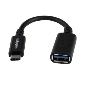 (まとめ)StarTech USBType-C-USB3.0 タイプA変換アダプタ Type-C(24ピン)オス-タイプA(9ピン)メス 15cm 黒USB31CAADP 1個〔×3セット〕