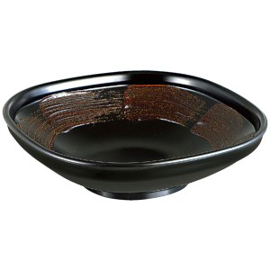 7.5寸 角ふる里鉢/和食器 〔錆刷毛目 A〕 230mm×230mm×68mm 日本製 食洗機対応 〔和食 レストラン 店舗 お店〕