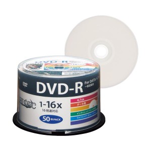 (まとめ)ハイディスク データ用DVD-R4.7GB 1-16倍速 スピンドルケース HDDR47JNP501パック(50枚)  〔×10セット〕