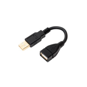 （まとめ）ミヨシ グースネックUSB延長ケーブル ブラック 0.15m USB-EX21BK〔×5セット〕
