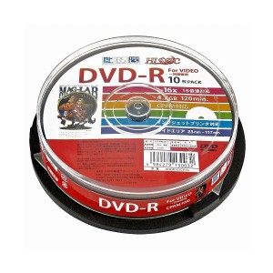 （まとめ）HIDISC CPRM対応 録画用DVD-R 16倍速対応 10枚 ワイド印刷対応 〔×20個セット〕 HDDR12JCP10X20