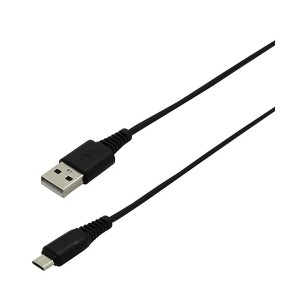 〔5個セット〕BAUT microUSB/TypeA通信・充電ケーブル2A 1.0m ブラック BUSAM100BK02LX5