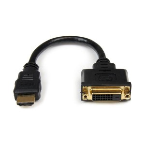 （まとめ）StarTechHDMI-DVI-D変換ケーブル HDMI オス-DVI-D メス 20cm HDDVIMF8IN 1本〔×3セット〕