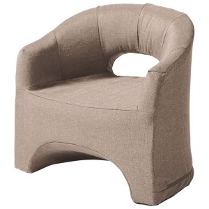 ソファ 座椅子 座椅子タイプ 幅56×奥行42.5×高さ51.5cm 座面高27cm ベージュ 軽量 洋室 和室 腰掛け 椅子