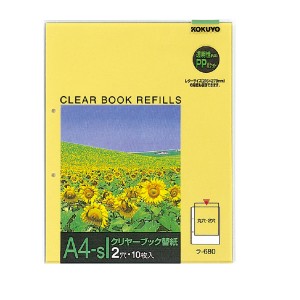 コクヨ クリヤーブック替紙 2穴とじ A4縦 2穴 10枚入 ラ-680N