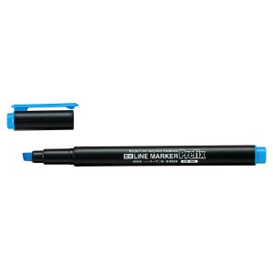 （まとめ買い）コクヨ 蛍光OAマーカー プリフィクス インク色:ライトブルー PM-L102B 〔10本セット〕