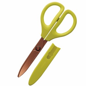 （まとめ買い）コクヨ ハサミ サクサ チタン・グルーレス刃 黄緑 ハサ-PT280YG 〔3個セット〕
