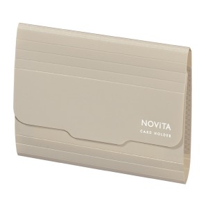 【メール便発送】コクヨ ノビータ ポケットが大きく開くカードホルダー カードサイズ 6ポケット サンドベージュ メイ-NV952LS
