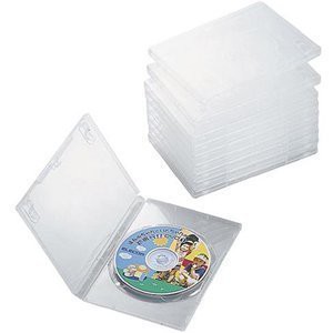 エレコム DVDトールケース、1枚収納、10個入(クリア) CCD-DVD03CR