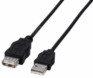 【メール便発送】エレコム USB延長ケーブル RoHS指令準拠 USB A オス-USB A メス 3.0m ブラック USB-ECOEA30