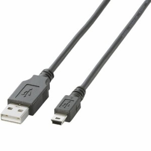 【メール便発送】エレコム USB2.0ケーブル A-miniBタイプ ノーマル 0.5m ブラック U2C-M05BK