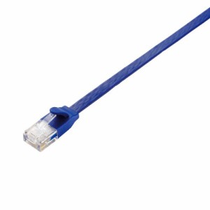 【メール便発送】エレコム LANケーブル CAT6A Gigabit フラット 0.3m ブルーメタリック 【PlayStation 4 対応】 LD-GFA/BM03