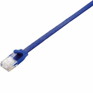 【メール便発送】エレコム LANケーブル CAT6A Gigabit フラット 2m ブルーメタリック 【PlayStation 4 対応】 LD-GFA/BM2