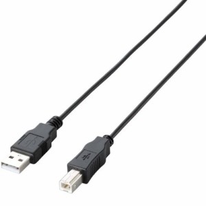 【メール便発送】エレコム RoHS指令準拠&環境配慮パッケージ エコUSB2.0ケーブル A-Bタイプ 2m ブラック U2C-JB20BK