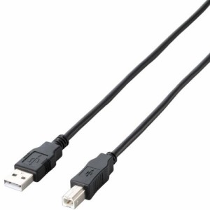 エレコム RoHS指令準拠&環境配慮パッケージ エコUSB2.0ケーブル A-Bタイプ 5m ブラック U2C-JB50BK