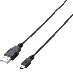 【メール便発送】エレコム RoHS指令準拠&環境配慮パッケージ エコUSB2.0ケーブル A-miniBタイプ 1.5m ブラック U2C-JM15BK