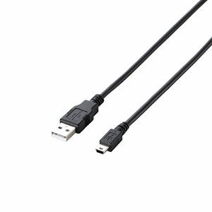 【メール便発送】エレコム RoHS指令準拠&環境配慮パッケージ エコUSB2.0ケーブル A-miniBタイプ 5m ブラック U2C-JM50BK