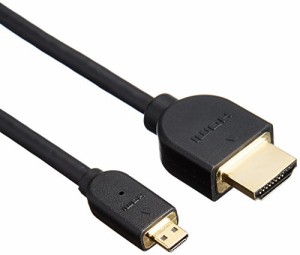【メール便発送】エレコム HDMImicro(High Speed HDMI Cable with Ethernet)認証ケーブル 1.5m ブラック CAC-HD14EU15BK