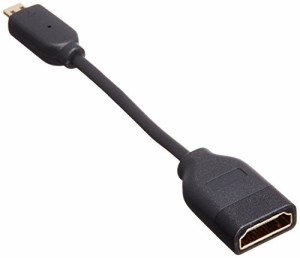 エレコム HDMI変換アダプタ HDMI(タイプA)-HDMI-Micro端子(タイプD) ブラック AD-HDADBK