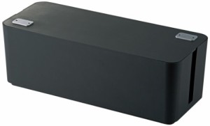 エレコム ケーブル収納ボックス 6個口電源タップ収納 ブラック EKC-BOX001BK