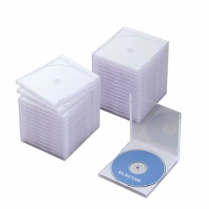 エレコム CD/DVDプラケース 1枚収納 30パック ホワイト CCD-JSCN30WH