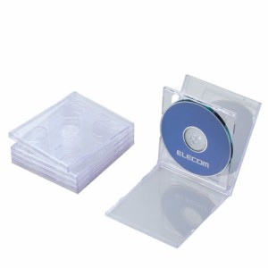 エレコム CD/DVDプラケース 2枚収納 5パック クリア CCD-JSCNW5CR