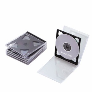 エレコム CD/DVDプラケース 2枚収納 5パック ブラック CCD-JSCNW5BK