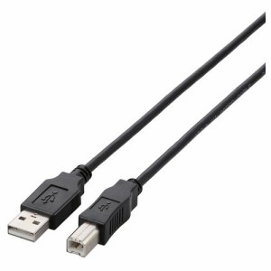 【メール便発送】エレコム USB2.0ケーブル/A-Bタイプ/ノーマル/1m/ブラック U2C-BN10BK