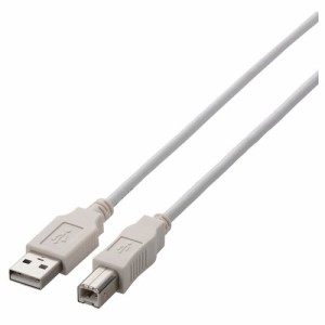 【メール便発送】エレコム USB2.0ケーブル/A-Bタイプ/ノーマル/1m/ホワイト U2C-BN10WH