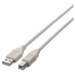 エレコム USB2.0ケーブル/A-Bタイプ/ノーマル/5m/ホワイト U2C-BN50WH