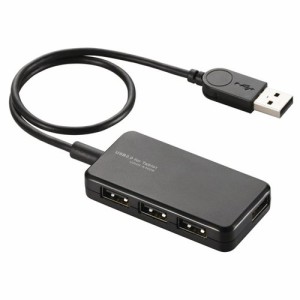 【メール便発送】エレコム USBHUB2.0/バスパワー/タブレット向け/4ポート/ブラック U2HS-A402BBK