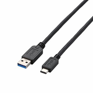 エレコム USBケーブル USB3.1 USB2.0両対応 A-Cタイプ ノーマル 1m ブラック USB3-AC10BK