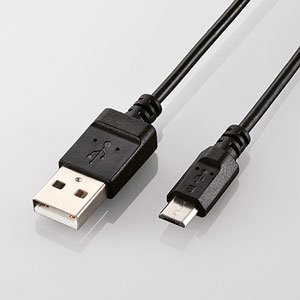 【メール便発送】エレコム microUSBケーブル/USB2.0/エコパッケージ/1.5mブラック U2C-JAMB15BK