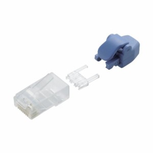 【メール便発送】エレコム RJ45コネクタ Cat6対応 単線ヨリ線共通 つめ折れ防止コネクタ+プロテクタ付 10個入り LD-6RJ45T10/TP