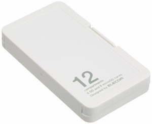 【メール便発送】エレコム メモリカードケース インデックス台紙付き SD6枚+microSD6枚収納 ホワイト CMC-SDCPP12WH