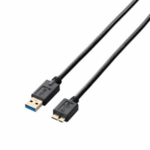 エレコム USB3.0ケーブル A-microBタイプ スタンダード 1m ブラック USB3-AMB10BK