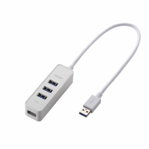 エレコム USBハブ USB3.0対応 マグネット付き バスパワー 4ポート ホワイト 【PS4対応】 U3H-T405BWH