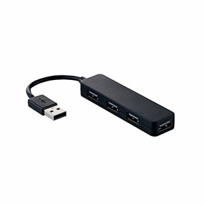 【メール便発送】エレコム USBHUB2.0 カラフルモデル バスパワー 4ポート ブラック U2H-SN4NBBK