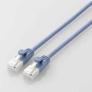 【メール便発送】エレコム やわらかLANケーブル CAT6A 爪折れ防止 1.0m ブルー LD-GPAYT BU10