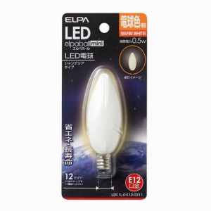 ELPA LED電球シャンデリア形E12 LDC1L-G-E12-G311