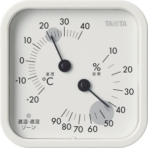 【ギフト】タニタ 温湿度計 アイボリー TT587IV