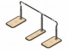 パナソニックエイジフリー 歩行サポート手すり スムーディ伸縮 両手すり ロング2050タイプ XPN-L80616