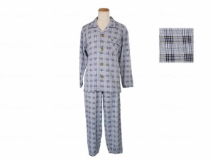 羽衣綿業 紳士 やすらぎパジャマ ブルー L 7801